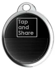 Tap and Share 2-In-1 SmartTrack Tag with 'Am I Lost' - Smart Tracker - 4 Pack (Black)