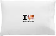 CafePress I Love Barcelona Pillow Case Standard Size Pillowcase, Lumbar Cover Fleece