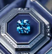 Vintage Style VVS1 Certified 2 Ct Asscher Cut Lab Grown Diamond Ring Blue Color