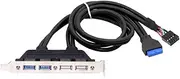 Cable Internal Four USB2.0 & USB 3.0 Female Mount Panel to Motherboard 9pin 19pin 20pin Baffle Cable with PCI Bracket 50cm