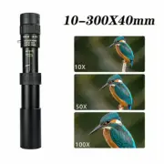 4K 10-300X40mm Super Telephoto Zoom Monocular Telescope (tripod & clip Optional)