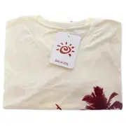Womens Boyfriend Tee - Palms And Floral Sunset by Delsol for Women - 1 Pc T-Shirt (S)