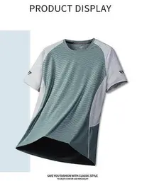 在飛比找Yahoo!奇摩拍賣優惠-潮流前線 夏季促銷VXA01 8720男士短袖 插色冰絲T恤