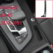 For Audi A4 A5 2017-21 Black Alcantara Console Gear Shift Frame Cover Decor 1pcs