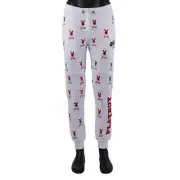 Philipp Plein X Playboy Embroidery Bunny Jogging Trousers White Pants Red 08474