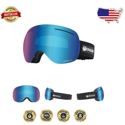 Unisex X1 Ski Goggles - Injection Molded Anti-Fog & Helmet Compatible