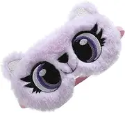 YOSADIER 1Pc Plush Cartoon Big Eye Design Sleeping Mask Comfortable Eye Shade for Travel Nap Sleep Lightweight Washable Skin Friendly Design with Elastic Band for All Head