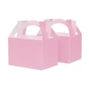 10 Pastel Pink Little Gable Boxes 12.5x13.5x8.5cm Lunch Girl Party Favours Treat