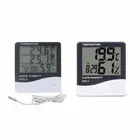 With Clock LCD Digital Hygrometer Temperature Meter Thermometer Humidity Meter