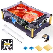 Raspberry Pi 4 Touchscreen with Case Fan, 4 inch IPS Touch Screen LCD Display,