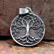 Viking Tree of Life Necklace Stainless Steel Pendant Necklace