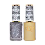 DND DIVA - #025 Chunky Holo - Nail Gel & Lacquer Polish Duo 15ml