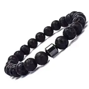 New Korbah Lava Rock Bracelet - 8mm Lava Rock Stone Bracelet Stress Relief Yo...