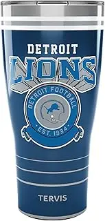 Tervis Traveler NFL Detroit Lions - Vintage Triple Walled Insulated Tumbler Travel Cup Keeps Drinks Cold & Hot, 30oz, Stainless Steel