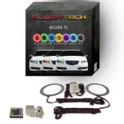 RGB Angel Eye LED Halo Ring kit with IR Remote for 2004-2008 Acura TL Headlights