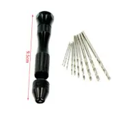 11 PCS Rotary Tool Hand Drill for Jewelry Making Keyless Chunk Mini