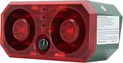 IP65 Water Proof Solar Outdoor Motion Sensor Alarm, 4 Working Modes 13 Sounds 12 LEDs Dog USB Charged & Solar Sound and Light Alarm with Recording Function for Farm Yard Orchard
