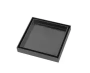 120*120mm Gun Metal Grey Shower Grate Floor Waste Drain Smart Insert Tile