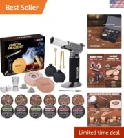 Whiskey Cocktail Smoker Kit with Flavored Chips & Ice Ball Maker - Perfect Gift