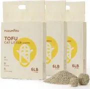 Tofu Cat Litter, 100% Natural Ingredients Litter, Flushable, Dust Free, Quick Cl