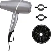 Remington Proluxe YOU Adaptive Hair Dryer, AC9800AU, 2400W (AU Plug), Personalises Heat To Your Hair, Diamond Infused Ceramic for Even Heat Distribution, Includes 2 Concentrators & Diffuser, Silver