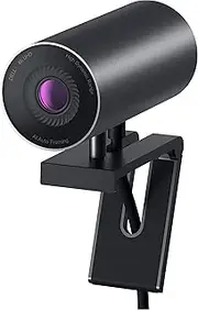 Dell WB7022 UltraSharp Webcam, 4K UHD, 8.3 MP, 5X HD Digital Zoom, Privacy Lens Cap, 65, 78 and 90 Degree FOV, Auto framing, Auto Light Correction, Auto Focus