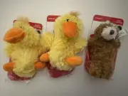 - KONG Dr. Noyz Duck SMALL Squeaker Plush Dog Toy Squeaky + XS Bear