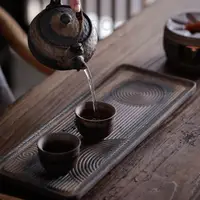 在飛比找蝦皮商城精選優惠-🔥台灣出貨-免運🔥日式功夫茶具 陶瓷粗陶瓷茶盤  家用茶盤 
