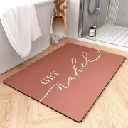 Bath Mat-Super Absorbent Quick Dry Bath Mats for Bathroom 17x24inch Terracotta