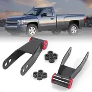2-3" Suspension Rear Drop Lowering Shackles丨Leaf Spring Drop Shackle Kit丨fits for Chevy Silverado,GMC Sierra 1500 C1500 K1500,Dodge Ram Replaces#6400 410520