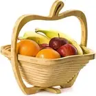 2 in 1 Foldable Fruit Basket Collapsible Food Storage Basket Fruit Bowl Picnic