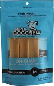 Super Himalayan Dog Chew-All Natural Hard Cheese Himalayan Dog Treats-Long Lasting Yak Dog Chews,Made from Milk,Medium Pack of 3,for Most Dogs 7-15 Kg