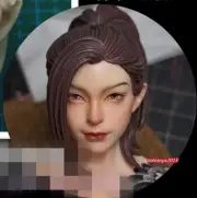 Painted 1:12 Japanese Beauty Girl Head Sculpt For 6'' Female Figure Toy