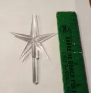 Ceramic Christmas Tree 4" Clear Star VINTAGE