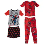 Spider-Man Action Swing Toddler's 4-Piece Pajama Set Red