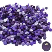 600Pcs Wax Seal Beads, Pearl Purple Sealing Beads for