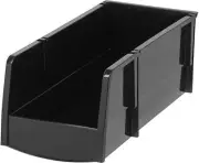 Large Container Bin Stackable garage Tools Storage Organizer Shelf 8 Pack Black