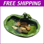 Lightweight Solar Ceramic Frog Water Feature - Effortless Outdoor Installation