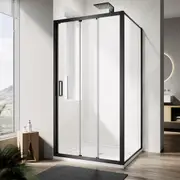 ELEGANT Corner 3 Panels Linkage Door Shower Screen With Fixed Panel 900x860x1900mm