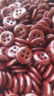 Ruby Red Buttons, 4 Hole Sewing/Crafts Buttons 15mm - 24 Pieces (132)