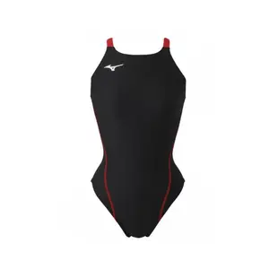 MIZUNO SWIM 女連身泳衣-泳裝 游泳 海邊 競賽 美津濃 黑紅 (7.9折)