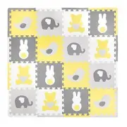 Interlocking Tiles with 16 Border Pieces Teddy & Friends Playmat for Kids