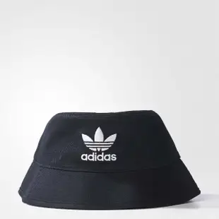 【adidas 愛迪達】漁夫帽 Trefoil Bucket Hat 男女款 愛迪達 三葉草 電繡 街頭風 穿搭 黑 白(AJ8995)