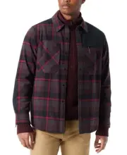 Bass Outdoor Men Regular fit Shacket Coat Small Red Plaid