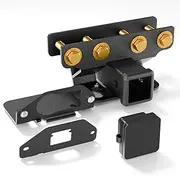 YZONA Black Tow Hitch with 2 Inch Receiver, 13434 Class 3 III Trailer Hitch Compatible with 2020-2024 Jeep Gladiator JT Hitch Receiver with Cover, Black Power Coat Towing Combo