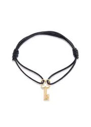 Aliita Llavecita Brillante Embellished Cord Bracelet - Dark Blue ONE SIZE