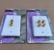 RCA Speaker Wall Plate 2 and 4 Terminal Gold Plated DT2SWP and DT4SWP