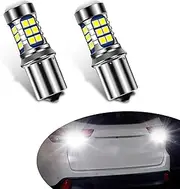 Irinidig 2 PCS 1156 Car LED Reversing Light, 3030-27SMD 912 W16W High Brightness Smart Constant Temperature Decoding Stepless Light Bulb, 60000H Lifespan Light Bulb Universal Replacement (White)