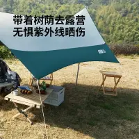 在飛比找樂天市場購物網優惠-探險者天幕 帳篷戶外涼棚便攜式露營遮陽野餐防曬防雨棚野營黑膠