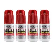Super Nail Glue Professional | Fast & Strong Nail Liquid Glue (4 Bottles)